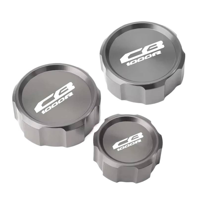 YIJIEBAO Passend for CB1000R 2009–2016 CB 1000R CB1000 R Motorrad CNC vorne und hinten Bremsflüssigkeitszylinder Master-Reservoir-Abdeckkappe Zubehör(Titanium) von YIJIEBAO