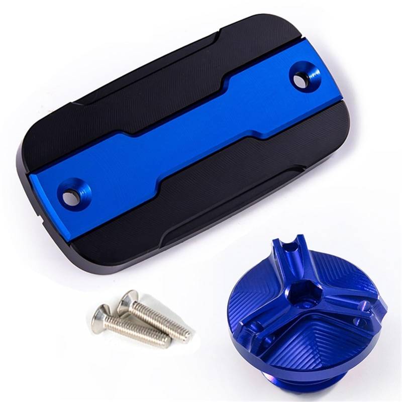 YIJIEBAO Passend for CB650R CBR650R CBR 650R CB 650R Motorrad-Vorderradbremsflüssigkeitstankdeckel und Einfüllöffnungsabdeckungsschutzzubehör Zubehör(C- Set Blue) von YIJIEBAO