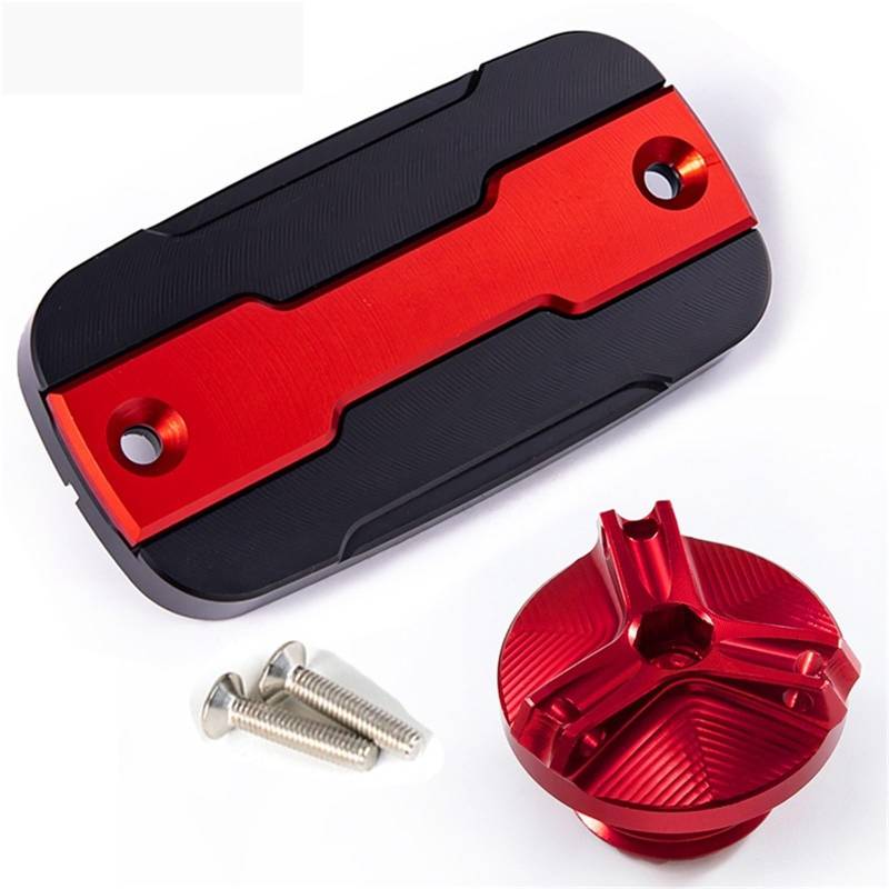 YIJIEBAO Passend for CB650R CBR650R CBR 650R CB 650R Motorrad-Vorderradbremsflüssigkeitstankdeckel und Einfüllöffnungsabdeckungsschutzzubehör Zubehör(Set red) von YIJIEBAO