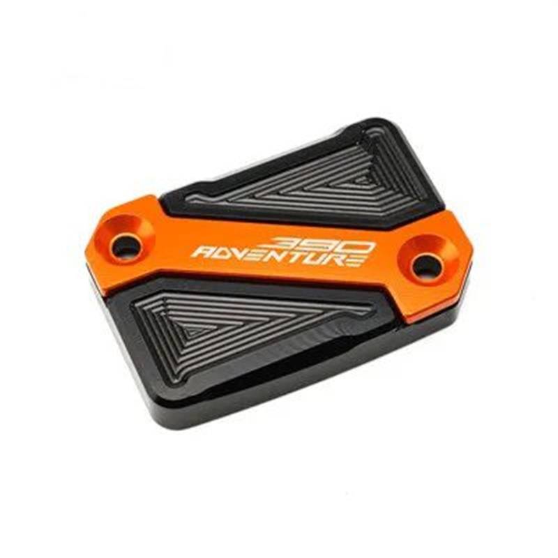 YIJIEBAO Passend for KTM 390 Adventure 2019–2021. Motorradzubehör, CNC-Abdeckkappe for Bremsflüssigkeitsbehälter vorne und hinten Zubehör(Front Orange) von YIJIEBAO