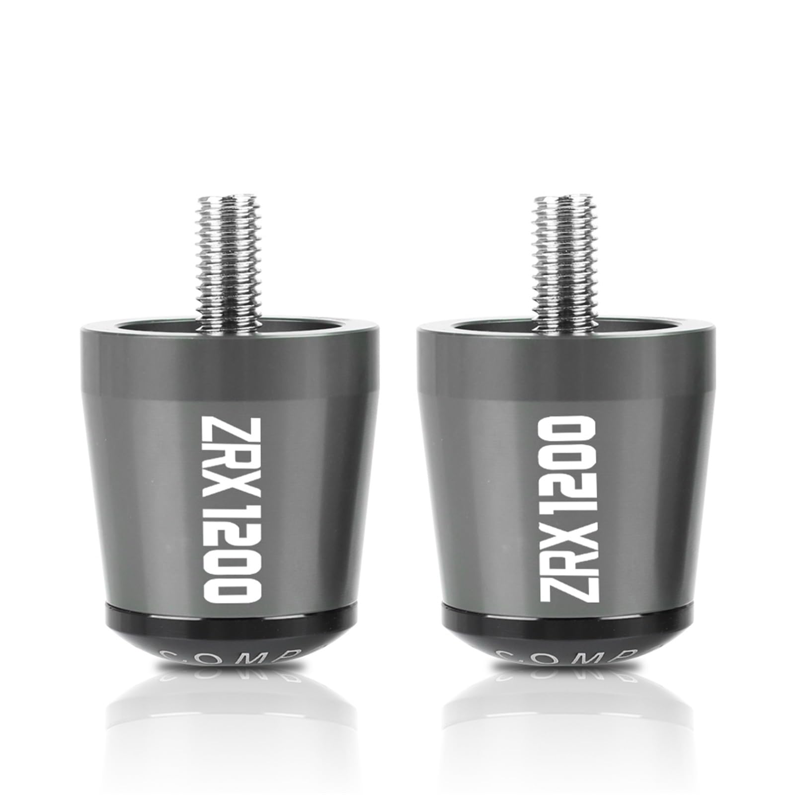 YIJIEBAO Passend for Kawasaki ZRX1200 ZRX 1200 1999-2007 2006 05 04 03 02 Motorräder Zubehör Hand Bar Ends Lenkergriffe Griff Handstecker Griffe Zubehör(Gray) von YIJIEBAO