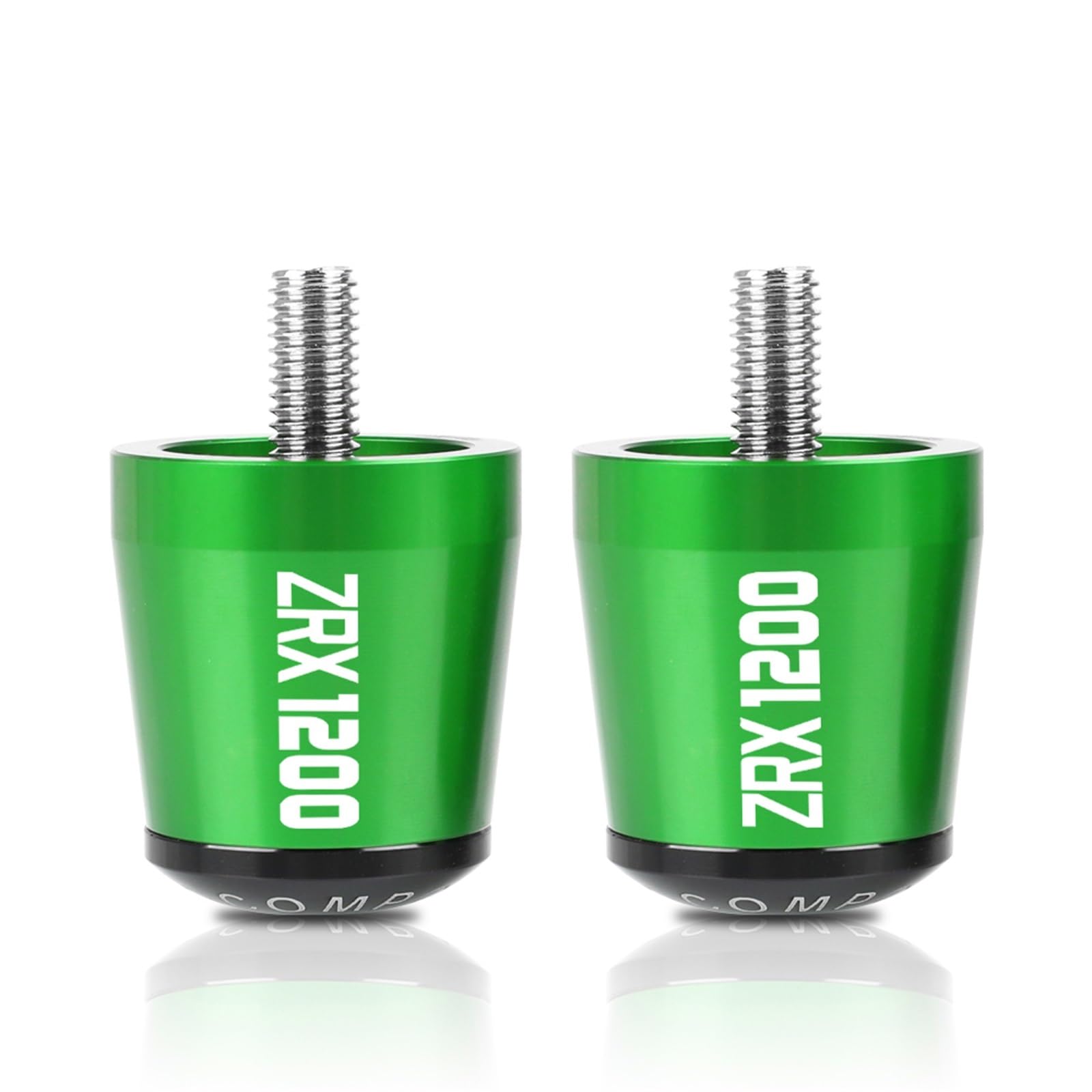 YIJIEBAO Passend for Kawasaki ZRX1200 ZRX 1200 1999-2007 2006 05 04 03 02 Motorräder Zubehör Hand Bar Ends Lenkergriffe Griff Handstecker Griffe Zubehör(Green) von YIJIEBAO