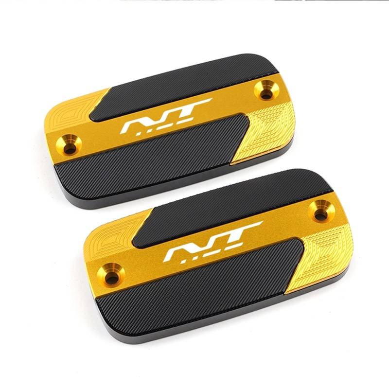 YIJIEBAO Passend for NT1100 NT 1100 DCT 2022-2023 2024 Marke Motorrad CNC Zubehör Bremsflüssigkeitsbehälterdeckel vorne Öldeckel(1 pair Gold) von YIJIEBAO