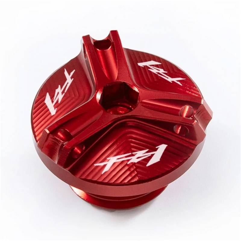 YIJIEBAO Passend for Yamaha FZ1 FZ-1 2006–2015 2008 2009. Motorrad-Vorderradbremsflüssigkeitstankdeckel und Motoreinfülldeckel-Schutzzubehör Zubehör(M27 red) von YIJIEBAO