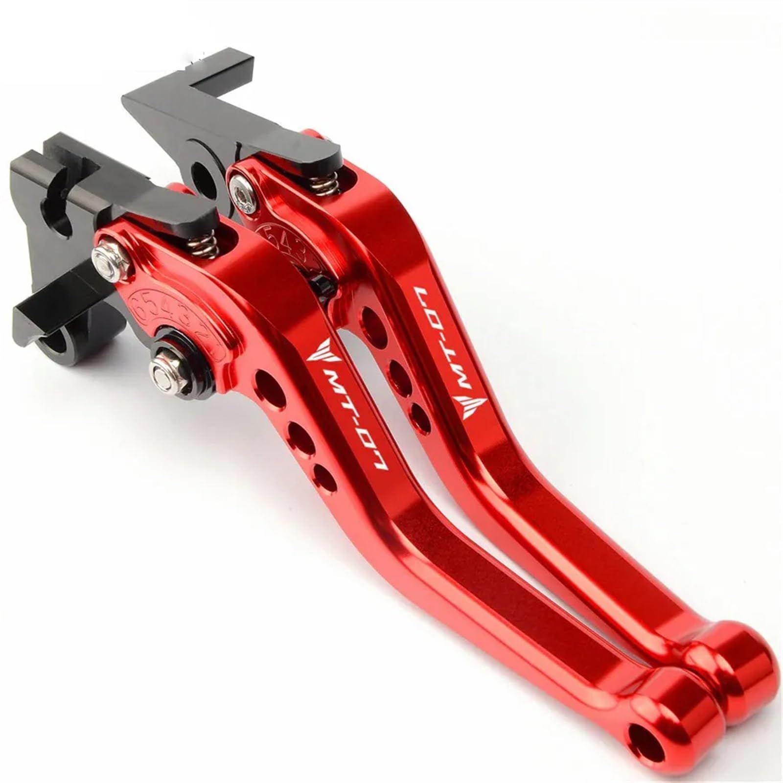 YIJIEBAO Passend for Yamaha MT07 FZ07 MT 07 2014–2022 2021 2016 2017 2018 CNC-verstellbare Kurze Bremskupplungshebel Motorradbremskupplung(D Red) von YIJIEBAO