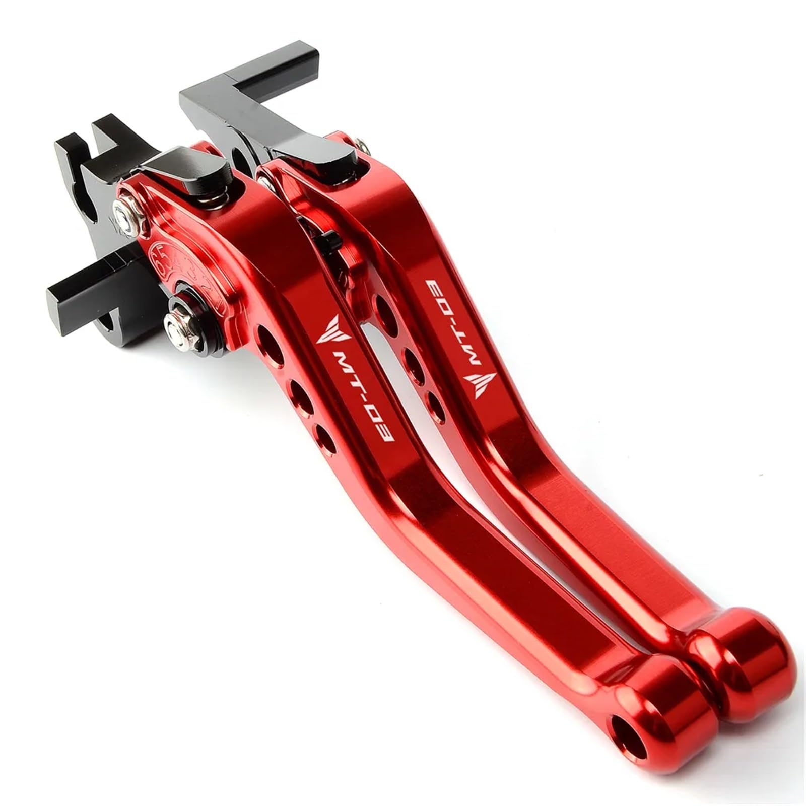 YIJIEBAO Passend for Yamaha Mt03 MT-03 MT 03 2015 2016 2017 2018 2019 2020. Kurzer Verstellbarer Bremskupplungshebel Motorradbremskupplung(Short red) von YIJIEBAO