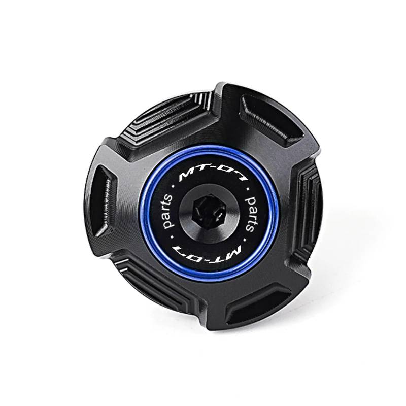 YIJIEBAO Passend for Yamaha Mt07 MT07 MT-07 FZ07 Motorrad CNC vorne hinten Bremsflüssigkeitszylinder-Reservoirdeckel Motoröl-Einfülldeckel Zubehör Zubehör(Oil Cap-Blue) von YIJIEBAO