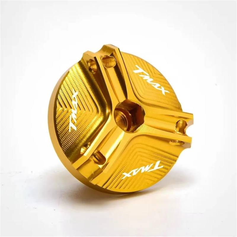 YIJIEBAO Passend for Yamaha T-Max TMAX 530 500 560 TMax530 SX DX TECH MAX TMAX560 Motorrad-Knopf-Bremsflüssigkeits-Hauptzylinder-Reservoir-Abdeckung Zubehör(1-Gold) von YIJIEBAO