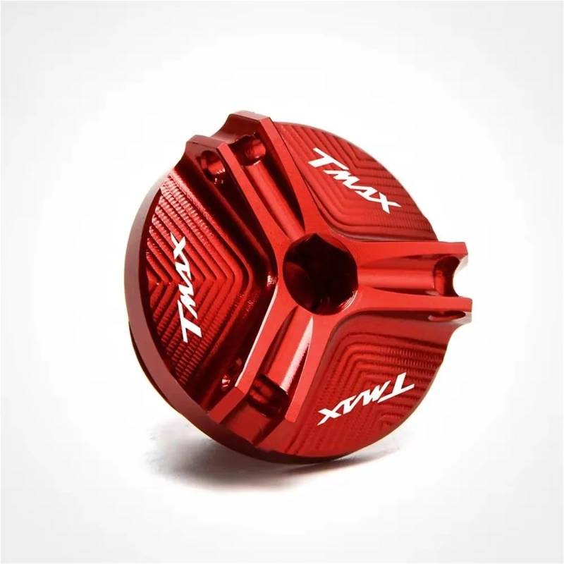 YIJIEBAO Passend for Yamaha T-Max TMAX 530 500 560 TMax530 SX DX TECH MAX TMAX560 Motorrad-Knopf-Bremsflüssigkeits-Hauptzylinder-Reservoir-Abdeckung Zubehör(1-Red) von YIJIEBAO