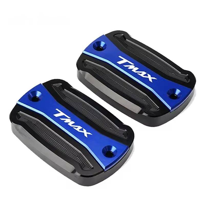 YIJIEBAO Passend for Yamaha T-Max TMAX 530 500 560 TMax530 SX DX TECH MAX TMAX560 Motorrad-Knopf-Bremsflüssigkeits-Hauptzylinder-Reservoir-Abdeckung Zubehör(2-Blue) von YIJIEBAO