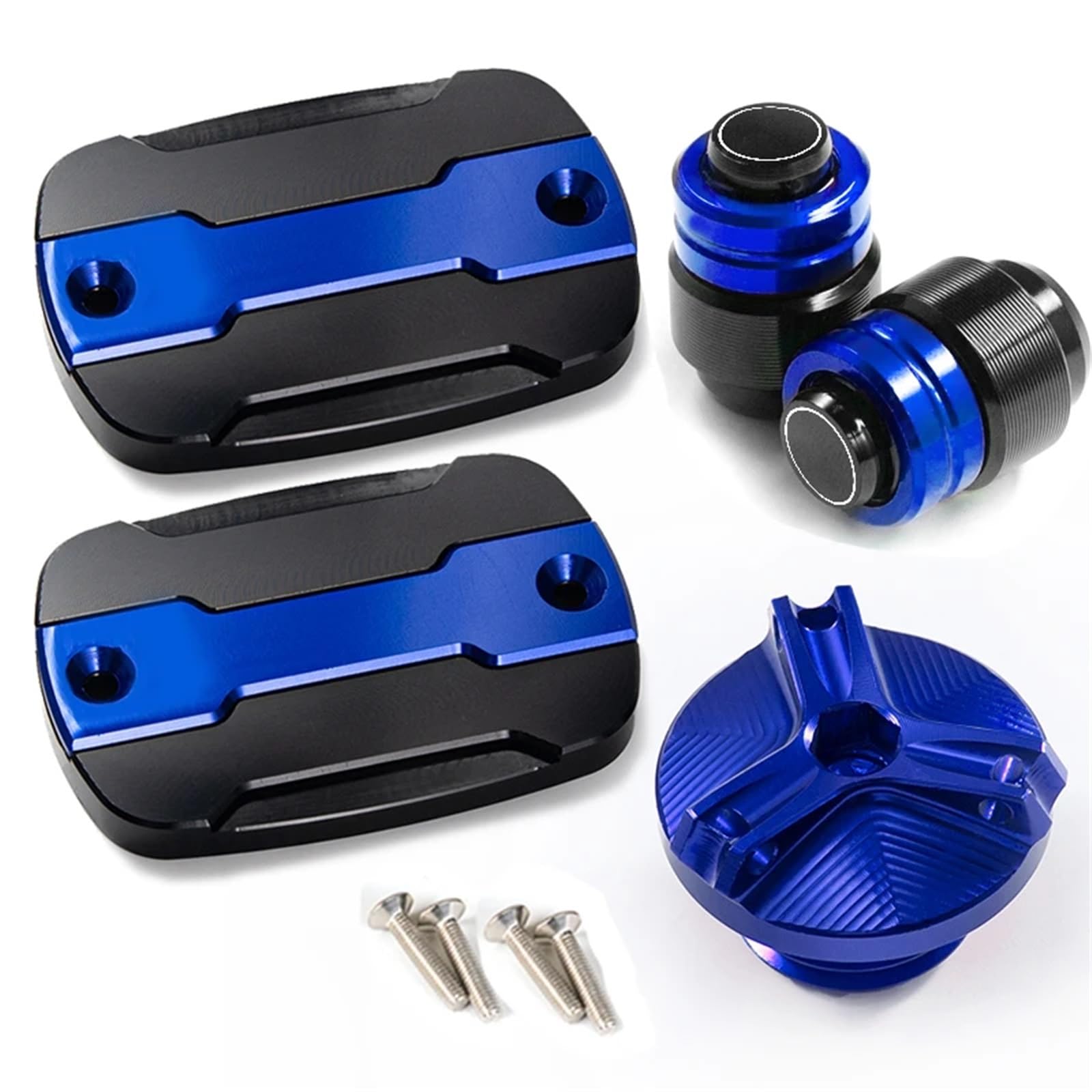 YIJIEBAO Passend for Yamaha T-max TMAX 530 500 560 TMax530 SX DX TECH Max TMAX560 Vorderradbremsen-Bremstankdeckel und Einfülldeckel-Schutzzubehör Zubehör(Four Blue) von YIJIEBAO