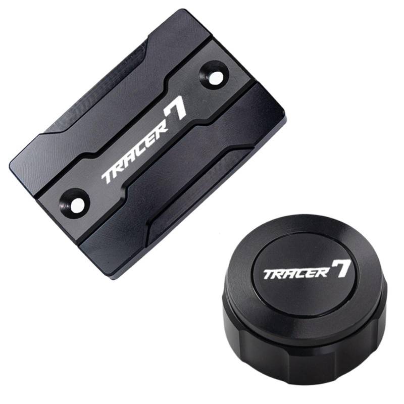 YIJIEBAO Passend for Yamaha Tracer 7/GT 2021 Tracer 7GTMotorrad vorne und hinten Bremsflüssigkeitsschutz Hauptzylinder Kraftstofftankdeckel Zubehör Zubehör(Tracer 7 Black) von YIJIEBAO