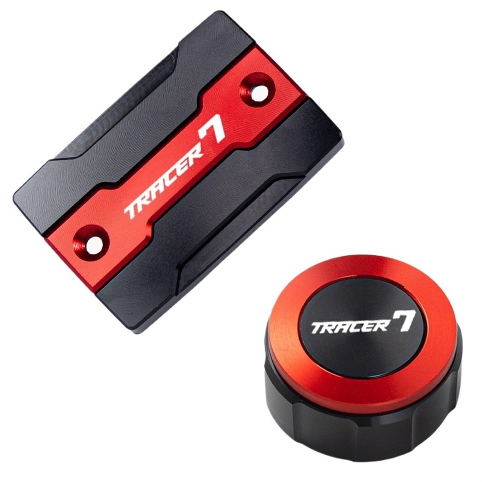 YIJIEBAO Passend for Yamaha Tracer 7/GT 2021 Tracer 7GTMotorrad vorne und hinten Bremsflüssigkeitsschutz Hauptzylinder Kraftstofftankdeckel Zubehör Zubehör(Tracer 7 red) von YIJIEBAO