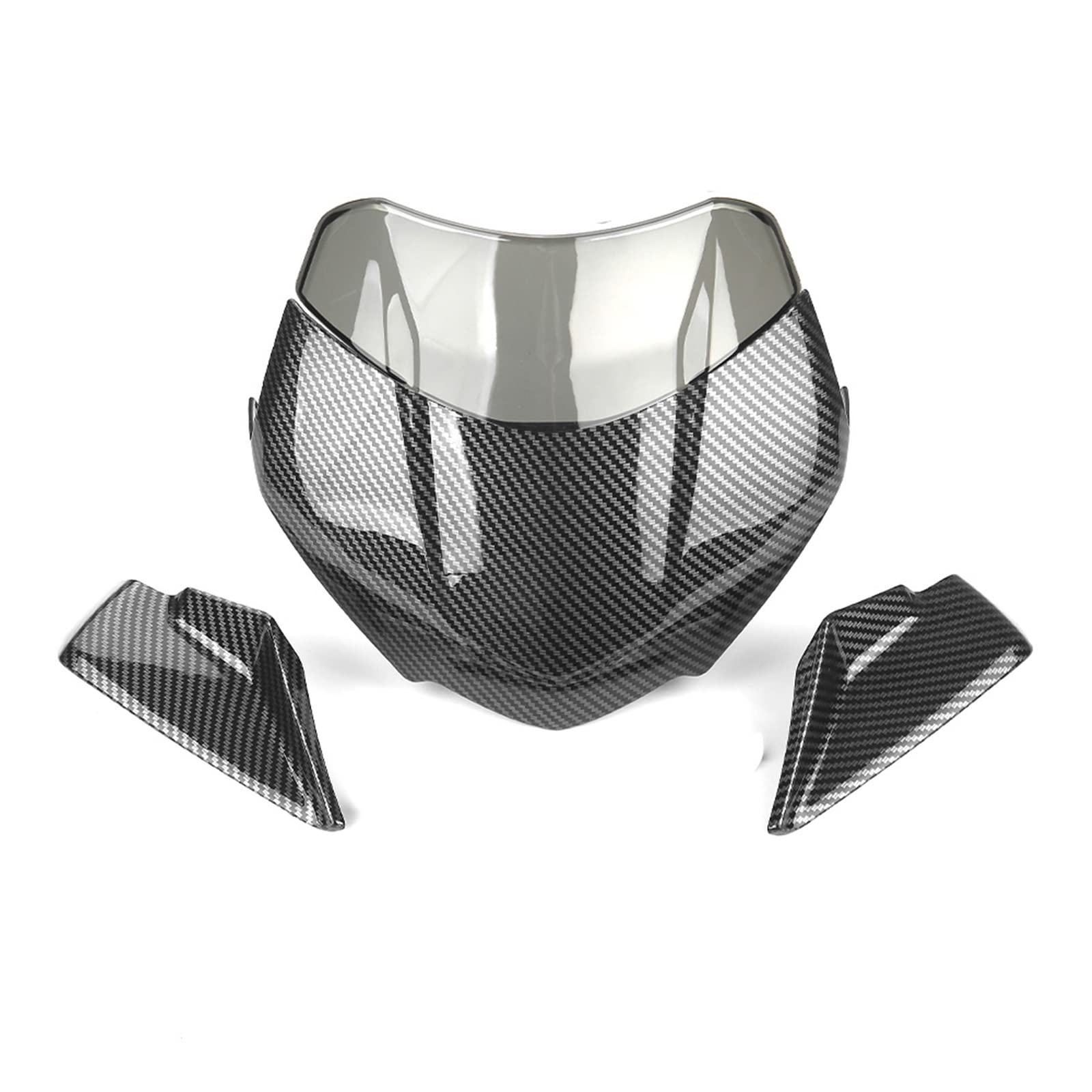 YIJIEBAO Windschutzscheibe Windschutzscheibenvisier Windschutzscheibenabweiser passend for Triumph Speed ​​​​Triple 1200 RS 2021 2022 2023 Motorradzubehör Scheinwerfer Motorrad(A-Carbon Look) von YIJIEBAO