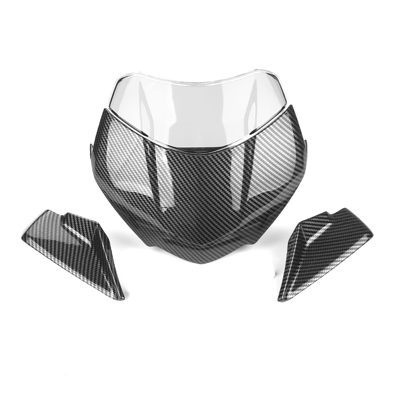 YIJIEBAO Windschutzscheibe Windschutzscheibenvisier Windschutzscheibenabweiser passend for Triumph Speed ​​​​Triple 1200 RS 2021 2022 2023 Motorradzubehör Scheinwerfer Motorrad(B-Carbon Look) von YIJIEBAO