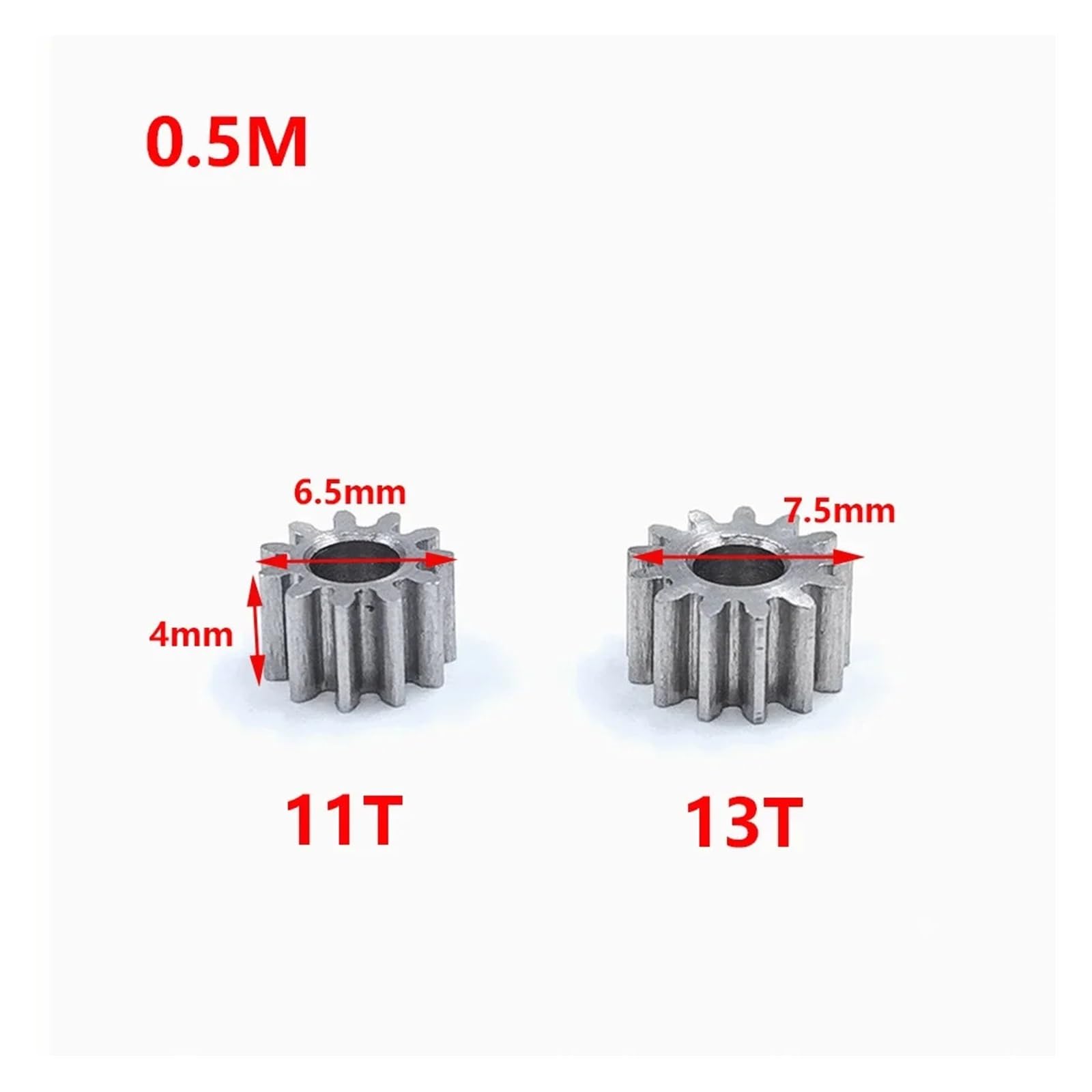 0.5 Modulus 11T/13T Teeth High-Wear Resistance Steel Metal Gear electronic starter Transmission Gear For 3mm shaft hole Toy Model Slot Car YIMDBEZDI(11 Teeth) von YIMDBEZDI