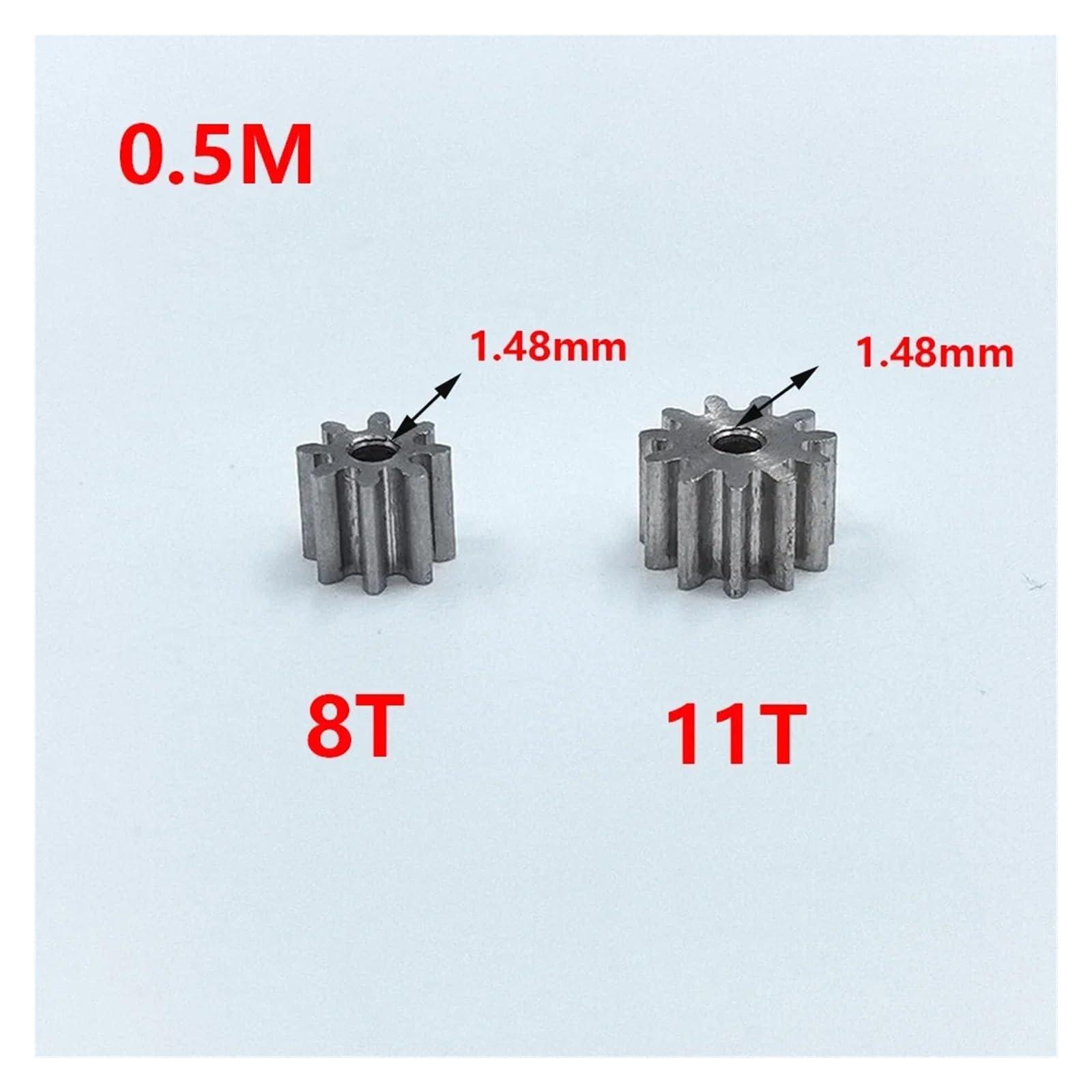 0.5 Modulus 8T/11T Teeth High-Wear Resistance Steel Metal Gear electronic starter Transmission Gear For 1.5mm shaft hole Toy Model Slot Car YIMDBEZDI(8T) von YIMDBEZDI