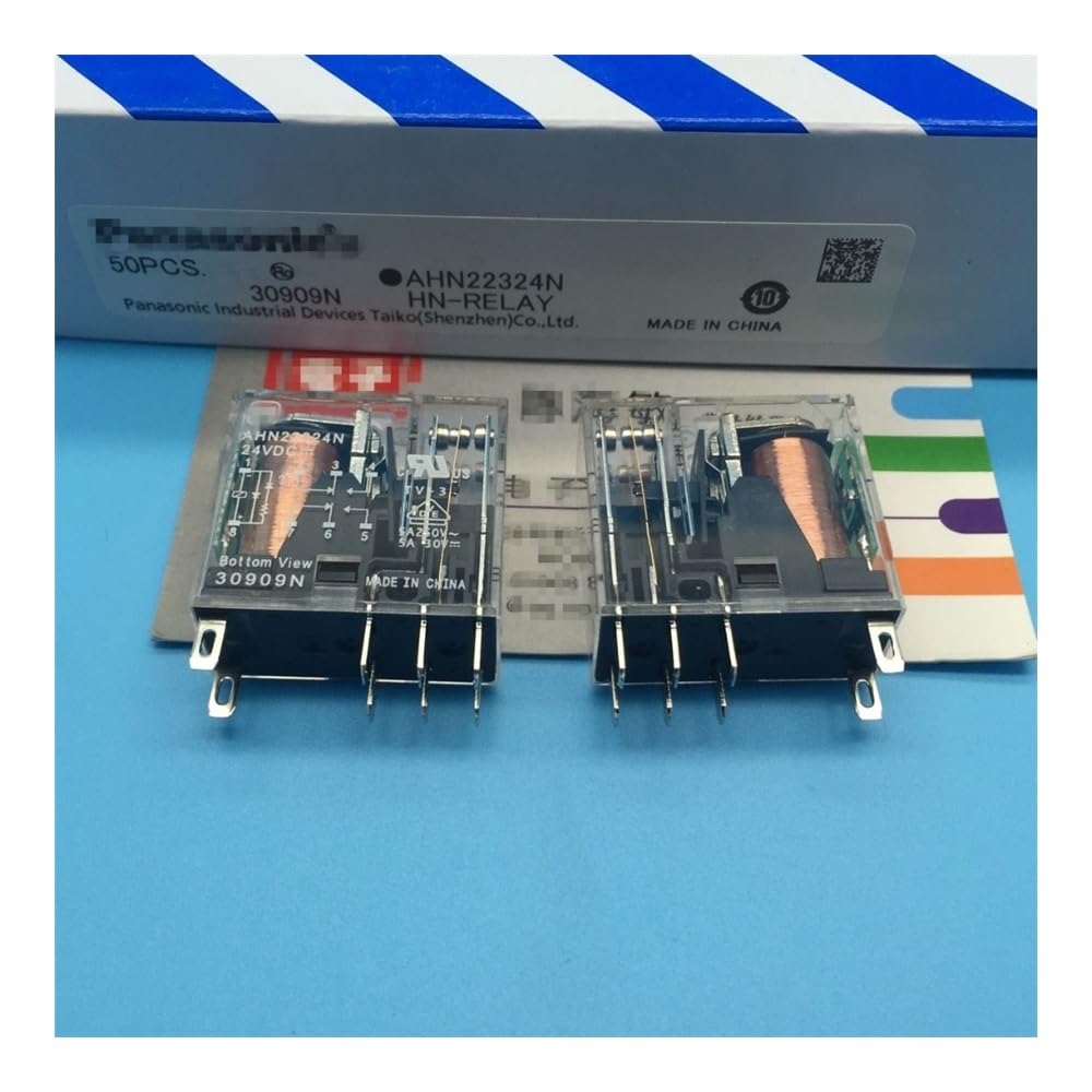 24V relay AHN22324N 24VDC AHN22324N-24VDC AHN22324 24VDC DC24V 24V 5A 250VAC 8PIN YIMDBEZDI(One Size) von YIMDBEZDI