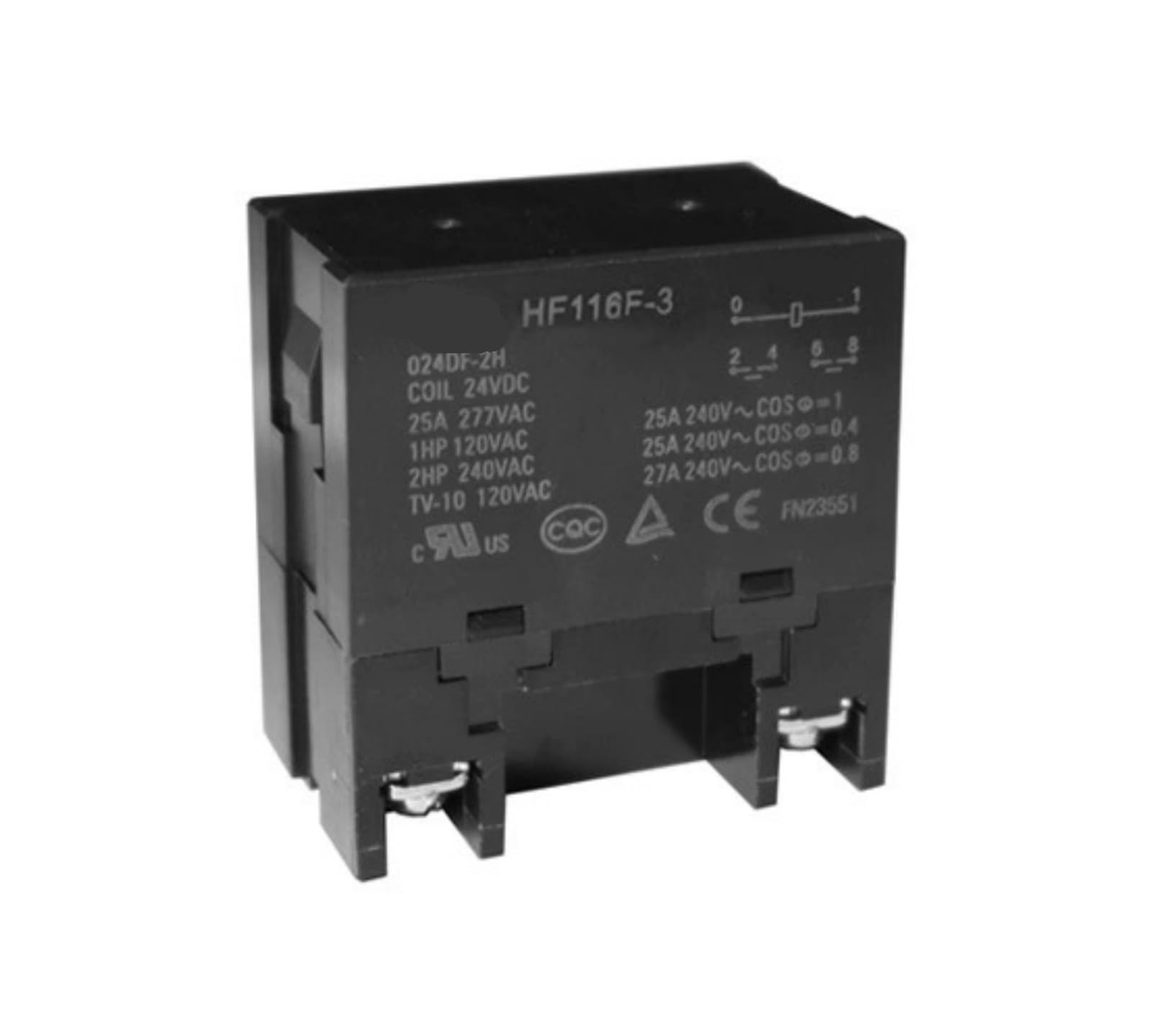 HF116F-3-012DF-2H two sets of normally open 6-pin 25A277VAC relay 12VDC YIMDBEZDI von YIMDBEZDI