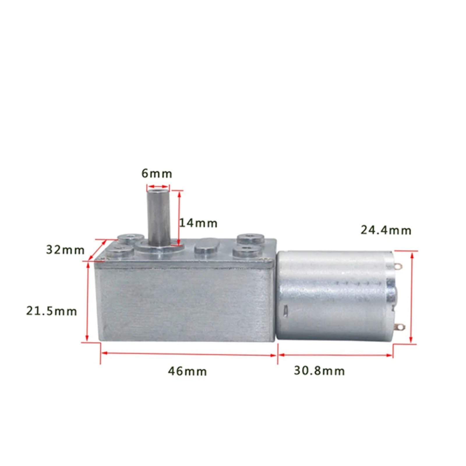 L-Type Full Metal Gearbox Turbo Worm Gear electronic starter DC 6V 12V 24V Reduction Gearbox Slow Speed electronic starter Large Torque YIMDBEZDI(6-01,24V) von YIMDBEZDI