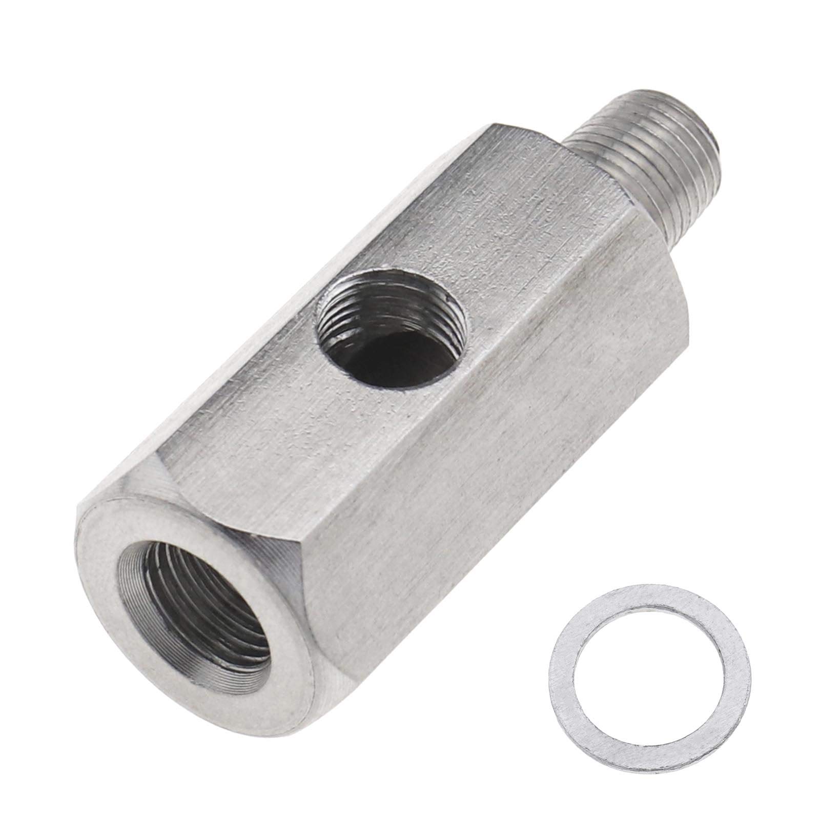 YINETTECH 1/8 NPT T-Stück Anschluss Adapter DIY Anschluss Turbo Ölleitungsdrucksensors aus Edelstahl Öldrucksensor Adapter Edelstahl von YINETTECH