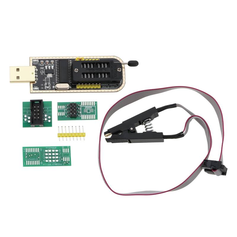 YINETTECH 1 Satz CH341A 24/25 Series EEPROM Flash BIOS USB-Programmierer mit SOIC8 SOP8-Adaptermodul für Motherboard-Routing-LCD-Panel-Programmierung von YINETTECH