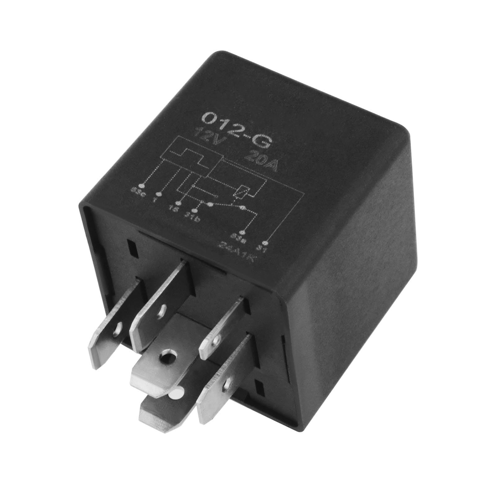 YINETTECH 1 Stück DC12V/20A 6-poliges Scheibenwischerrelais Kfz-Relais automatisches Wischerrelais Hochleistungs-Wischerrelais maximaler Strom 40A schwarz von YINETTECH