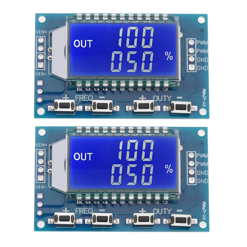 YINETTECH 2 Stück PWM-Signalgenerator PWM-Rechteckwellen-Signalgenerator LCD-Display Signalgeneratormodul 1-Kanal-Frequenzgenerator Rechteckwellengenerator von YINETTECH