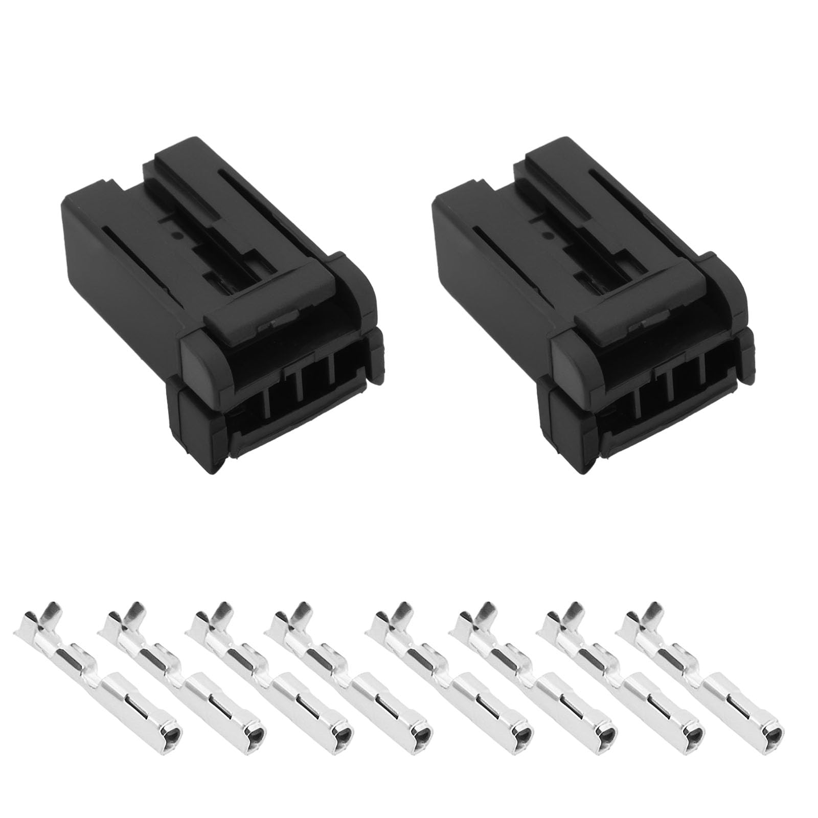 YINETTECH 2-teiliges 4-adriges Stecker-Anschlussset 4-poliger Stecker Männliches Kabelgehäuse Stecker mit Klemme Kompatibel mit Har-Ley Davidson OEM 72914-01BK von YINETTECH