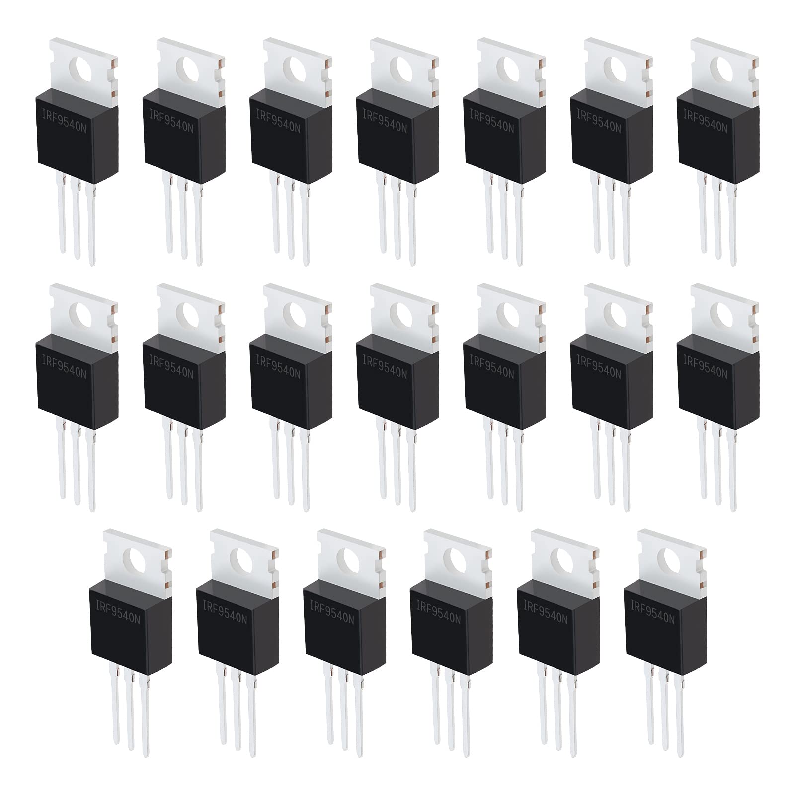 YINETTECH 20 Stücke IRF9540 MOSFET Transistor MOSFET Feldeffektröhren 23A 100V 3 Pin P-Kanal Gleichrichter Elektronisches Zubehör Ersatz von YINETTECH