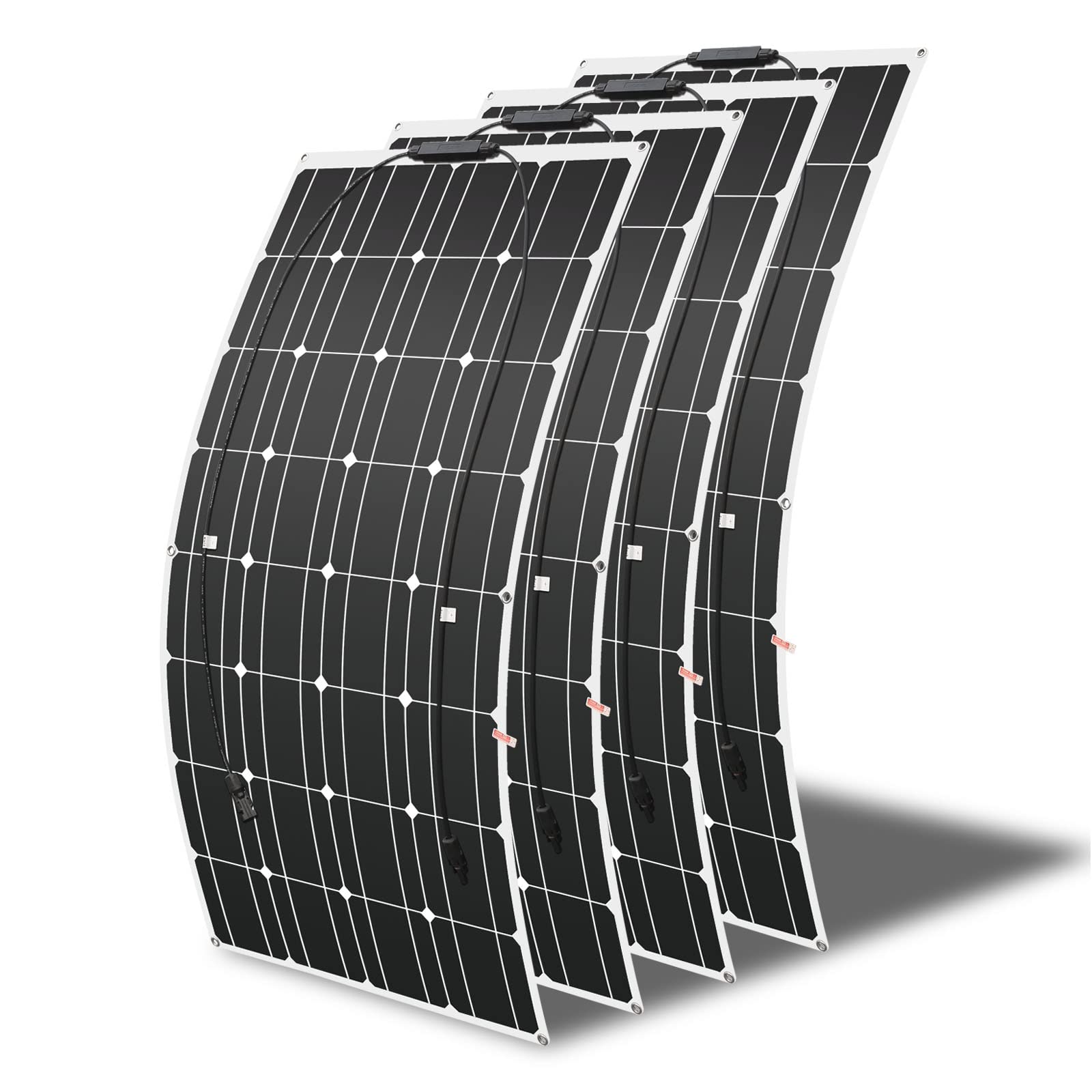 400W Solarpanel Semi-Flexible(4pcs 100W) Mono Solarmodul FüR Gartenhaus, Camping, Wohnmobil, ideal für 12v Kfz Batterie, SäUrebatterie, Gelbatterie,AGM von YINGGUANG