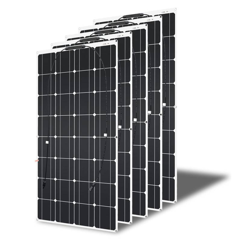 500W 12V ETFE Flexibles Solarmodul （5 X 100W）Monokristallin Solarpanel Ladegerät Outdoor mit Ladekabel für Auto,Wohnmobil,Boot 12V Batterien von YINGGUANG