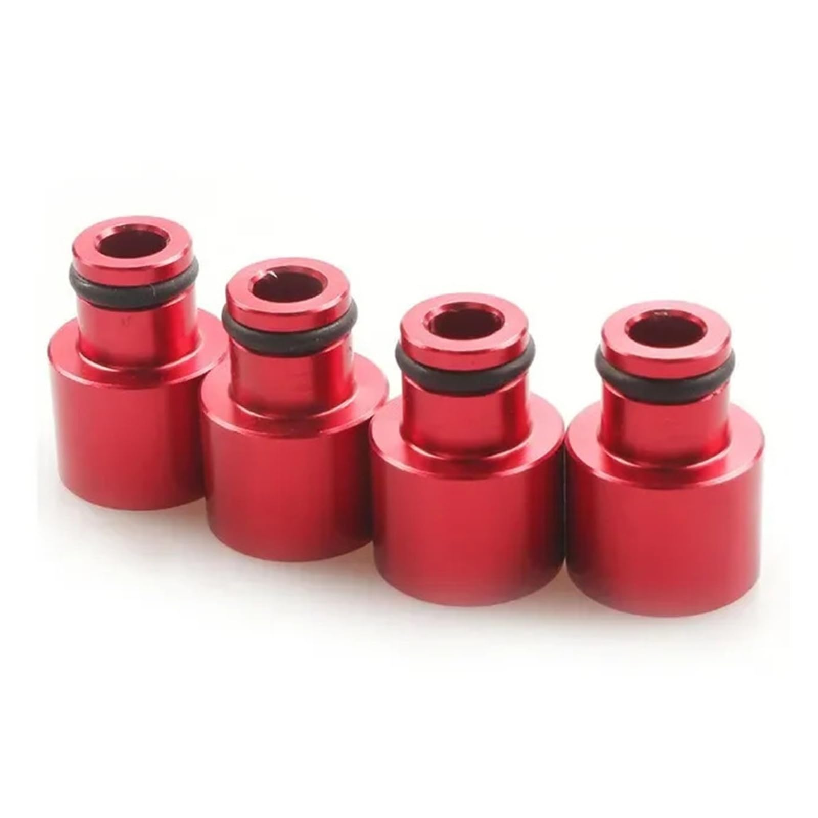 YINGWS 4-teilige Racing-Einspritzdüsen-Adapter, kompatibel mit Honda Civic- und Acura RDX-Injektoren for B16 B18 D16Z D16Y-Motoren FP-1047 ﻿(Red) von YINGWS