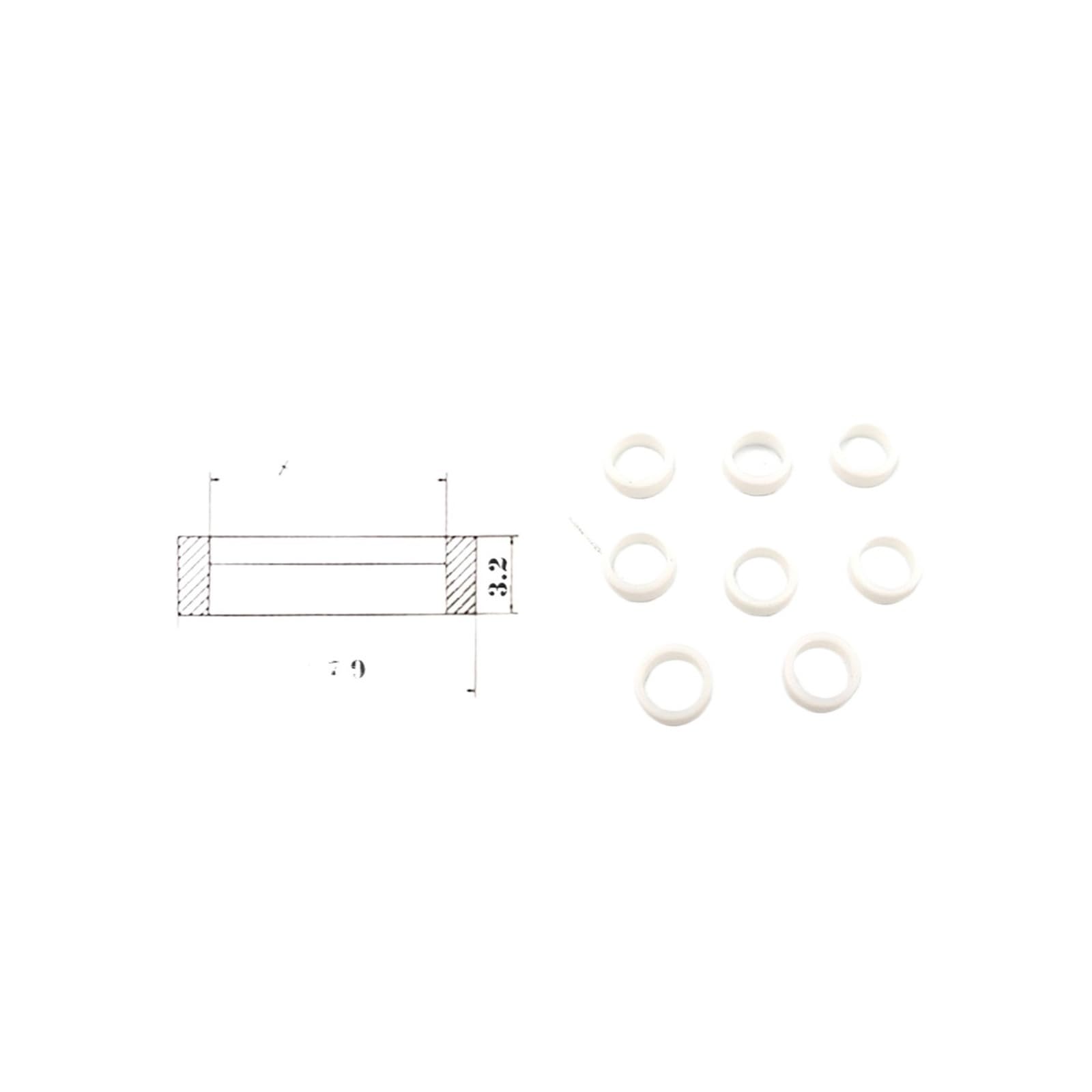 YINGWS 50/100 STÜCKE 16450r9pa01 Großhandelspreis GDI-Einspritzventil 22035 PTFE-Dichtungen Kompatibel mit Einspritzventil-Reparatursatz passend for Nissan Audi VW Auto(Gray1) von YINGWS