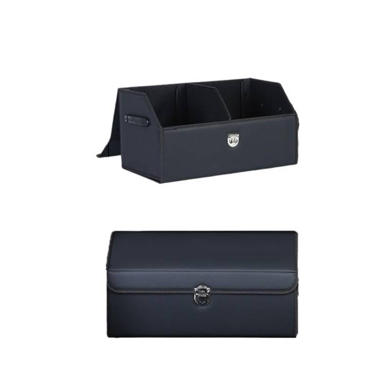 YINGWS Car Trunk Organizer Box Large Capacity Auto Multiues Tools Storage Bag Stowing Tidying Leather Camping Outdoor Car Storage Bags Trunk Organizer with lid(Black Medium) von YINGWS