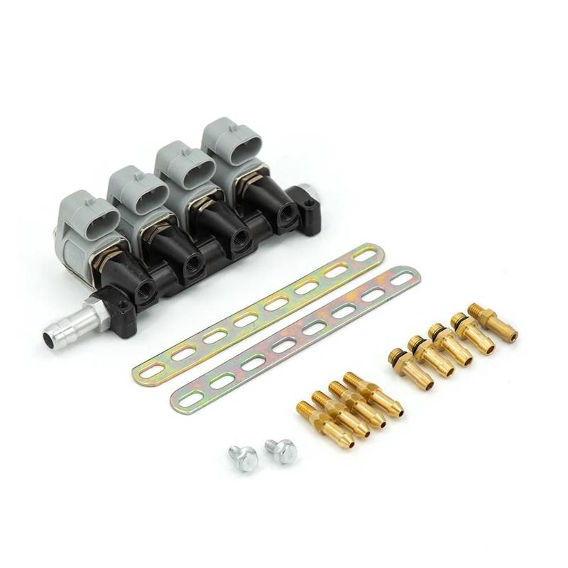 YINGWS LPG/CNG Sequentielle Kraftstoff System Einspritzung Auto Gas Conversion Kit Injektor Schiene 2 Oder 3 Ohm Auto Injektor(2ohm) von YINGWS