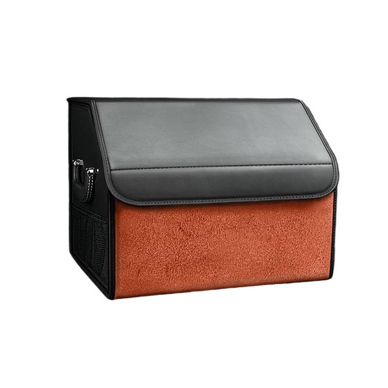 YINGWS Trunk Organizer for Car,Car Organizer Car Suede Trunk Organizer Large Capacity Leather Foldable Storage Box Portable Multifunctional Tool Organizer Car Accessories(UV Orange S) von YINGWS