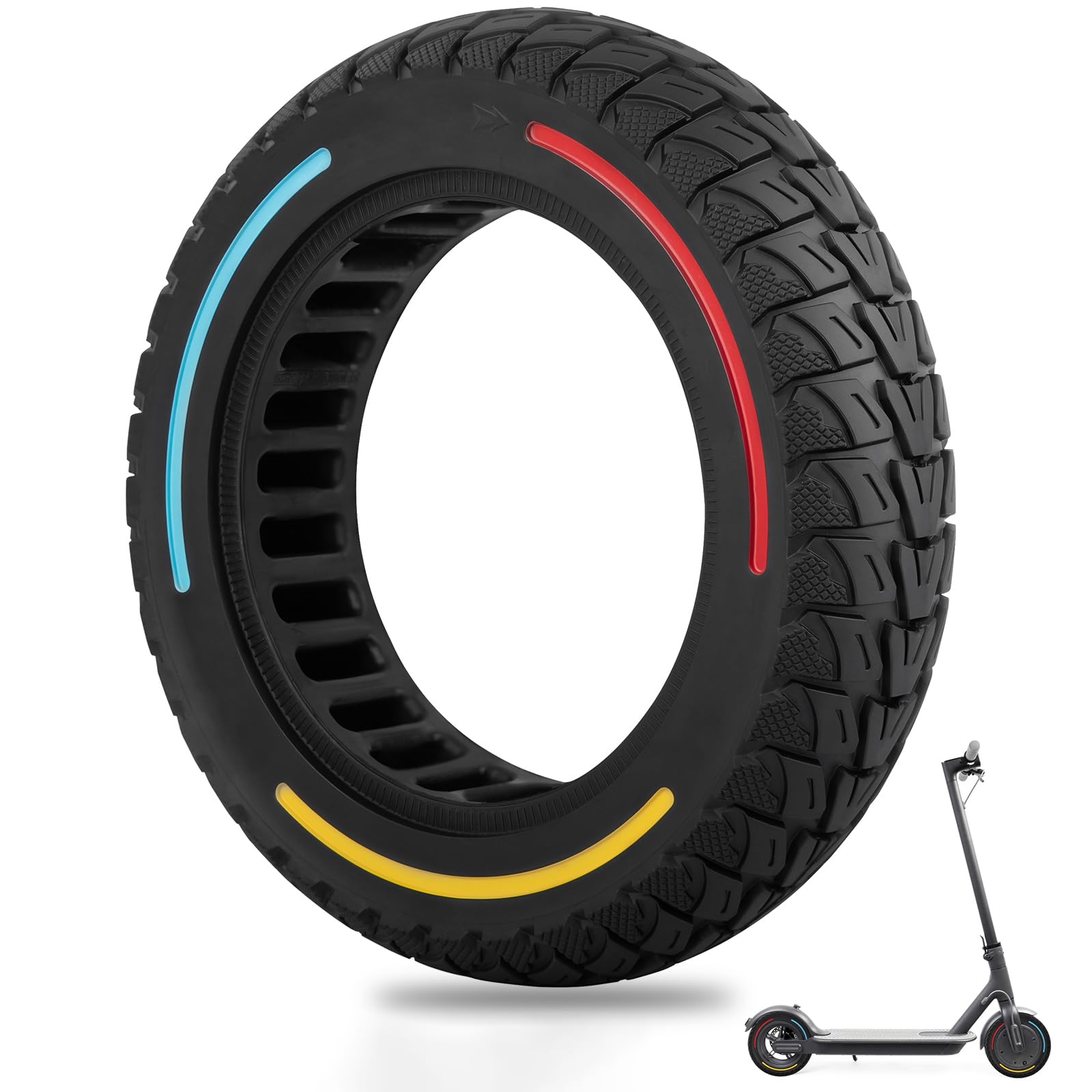 Reifen, 10 Zoll Ersatzreifen Solid Reifen Vollgummireifen 60/70-6.5 für Ninebot Max G30/G30D/G30E/G30P/G30LP E Scooter Tyre Reifen von YINUOHUA