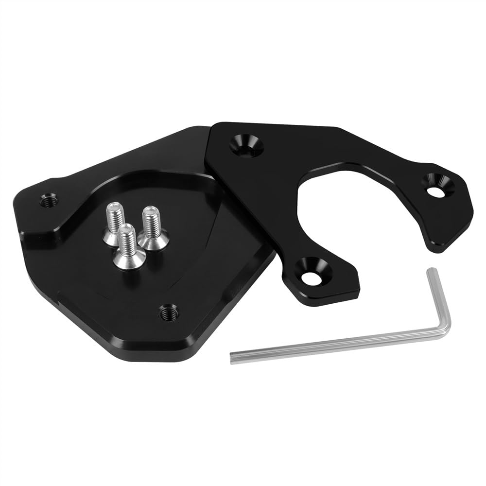 Seitenständerpolster Motorrad CNC Kickstand Extension Pad Fuß Seitenständer Verlängerungsplatte Für B&MW G310GS G310R G310 RG 310 GS G 310R 2022 2023(No Logo 1) von YINZO