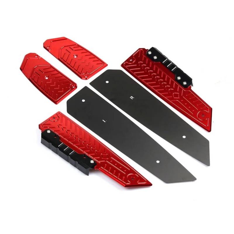 YINZO Motorcycle Footrests Motorrad Trittbrett Schritte Fußstütze Fuß Pad Pedal Fußstützen Pads Für H&ONDA Forza NSS 125 Forza250 Forza300 Forza350 NSS350 MF13 (Color : Red) von YINZO