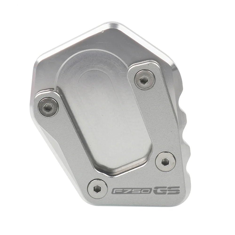 YINZO Motorrad SeitenstäNder Für F750GS F850GS ADV F750 F850 GS Adventure 2020-2023 Motorrad CNC Kickstand Seitenständer Ständerverlängerung Vergrößerungspad(Silver-F750GS) von YINZO