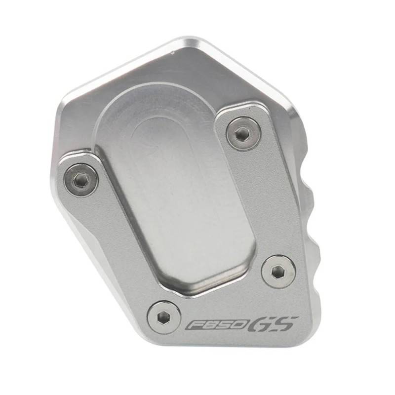 YINZO Motorrad SeitenstäNder Für F750GS F850GS ADV F750 F850 GS Adventure 2020-2023 Motorrad CNC Kickstand Seitenständer Ständerverlängerung Vergrößerungspad(Silver-F850GS) von YINZO