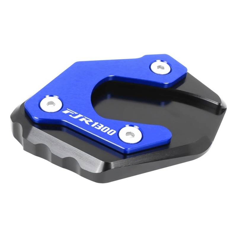 YINZO Motorrad SeitenstäNder Für FJR 1300 FJR1300 2001-2019 2018 2017 2016 2015 Motorrad Kickstand Fuß Seitenständer Verlängerung Pad Stützplatte(Blue-with Logo) von YINZO