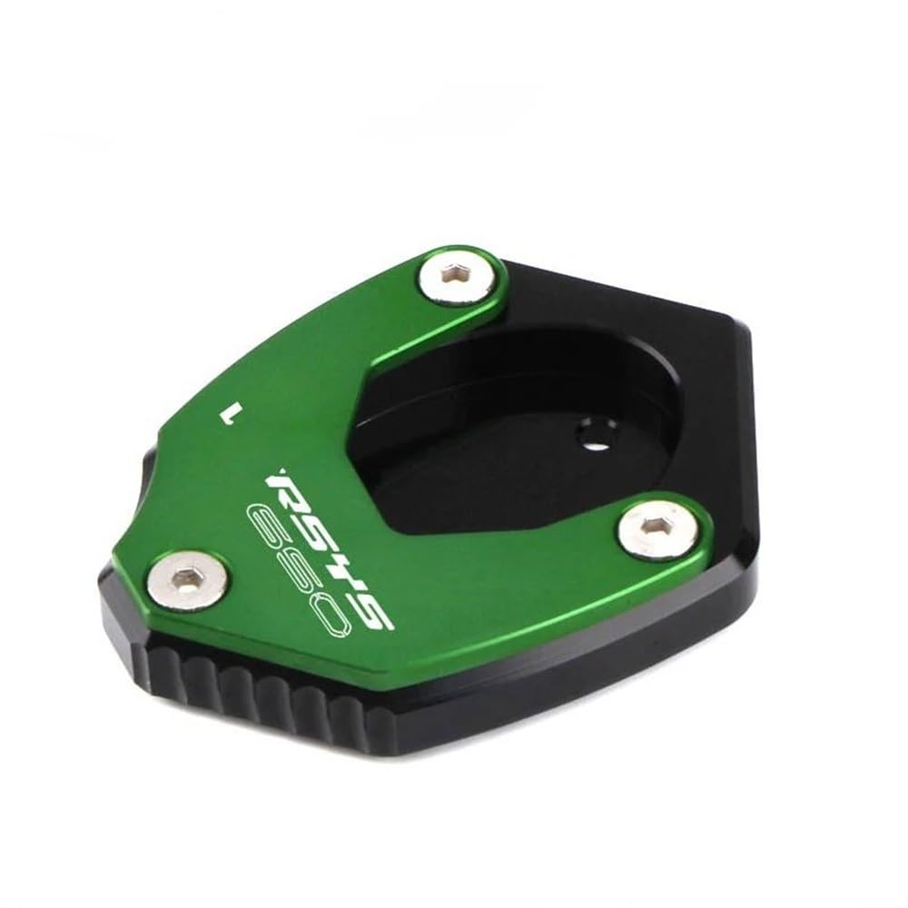 YINZO Motorrad SeitenstäNder Für Ka&wa&saki Ve&rs&ys650 Ve&rs&ys 650 2010-2023 Motorrad Seitenständer Pad Platte Ständer Vergrößerungsunterstützung Erweiterung(Green) von YINZO