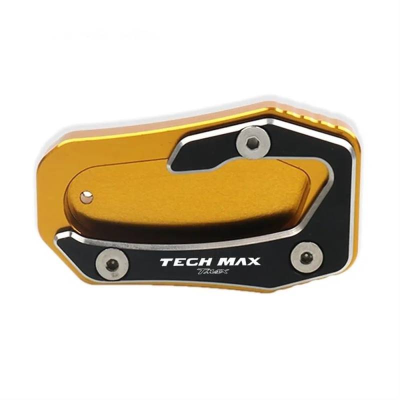 YINZO Motorrad SeitenstäNder Für Tmax Tech Max T-MAX TMAX 560 TMAX560 2019-2023 CNC Kickstand Fuß Seitenständer Verlängerung Pad Stützplatte Vergrößern(Gold) von YINZO