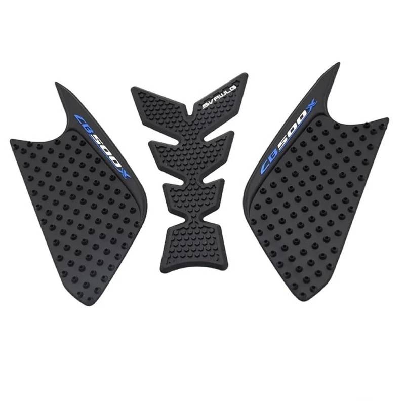 YINZO Motorrad Tankspad Für CB500X 2013-2021 Motorrad Kraftstoff Tank Pad Schutz Aufkleber Kraftstoff Tank Seite Schutz Aufkleber(Blue Set) von YINZO