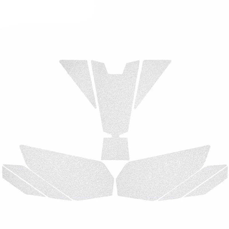 YINZO Motorrad Tankspad Für NINJA400 Motorrad Tank Pad Gas Tank Traktion Pads Kraftstoff Tank Griffe Seite Aufkleber Knie Griffe Protektoren Aufkleber(White) von YINZO