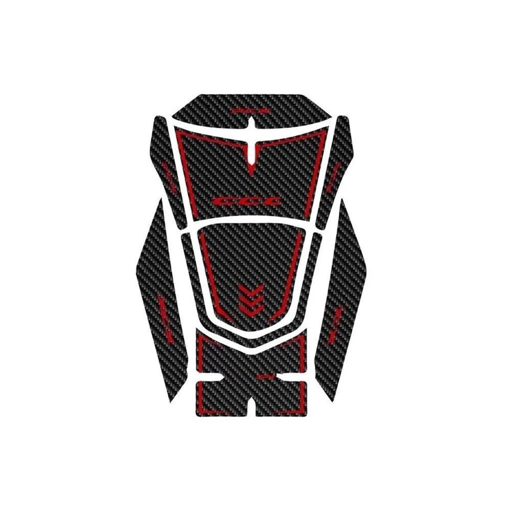 YINZO Motorrad Tankspad Für PCX160 Für Pcx160 Motorrad Zubehör Aufkleber 3D Tank Pad Kraftstoff Schutz Abdeckung(Red) von YINZO