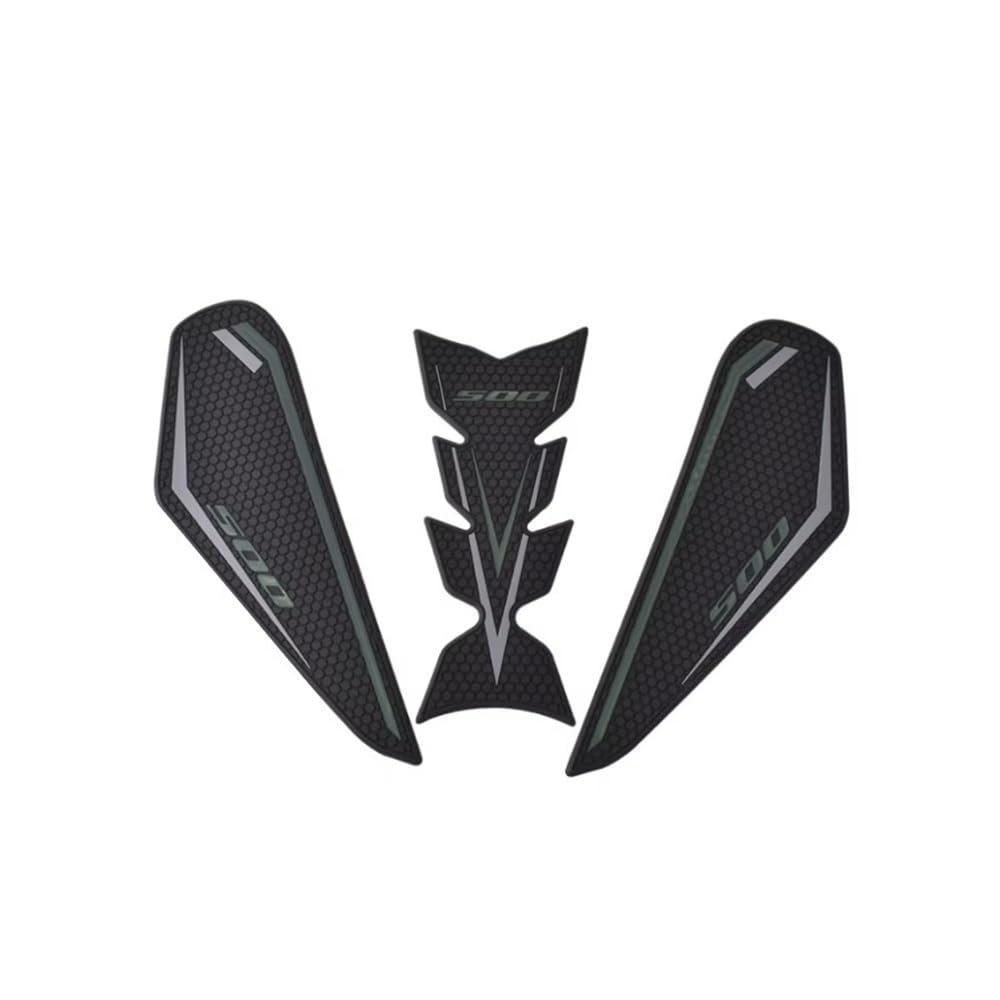 YINZO Motorrad Tankspad Für Z 500 Für SE Tank Pad Aufkleber Gas Protector Für Ninja500 Für Z500 2024 2025 Motorrad Knie Schutz Aufkleber Für Ninja(Gray 1 Set) von YINZO