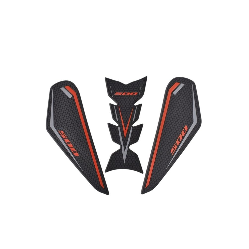 YINZO Motorrad Tankspad Für Z 500 Für SE Tank Pad Aufkleber Gas Protector Für Ninja500 Für Z500 2024 2025 Motorrad Knie Schutz Aufkleber Für Ninja(Orang 1 Set) von YINZO